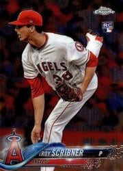 2018 Topps Chrome Base Set Troy Scribner #164 card