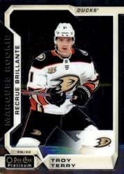 2018-19 O-Pee-Chee Platinum Base Set Troy Terry #196 card