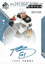 2018-19 SP Authentic Base Set Troy Terry #159 card