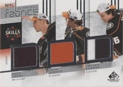 2022-23 SP Game Used 2022 NHL All-Star Game Jersey Trios Troy Terry/John Gibson/Trevor Zegras #AS3-3 card