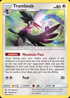 Lost Thunder Trumbeak #165 card