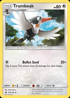 Sun & Moon Trumbeak #107 card