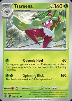 Obsidian Flames Tsareena #18 card