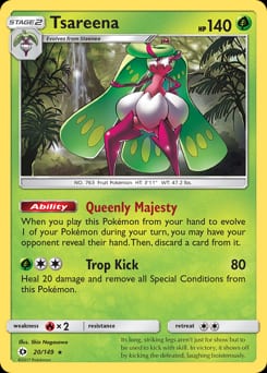 2017 Sun & Moon Tsareena #20 card