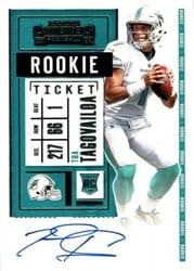 2020 Panini Contenders Base Set Tua Tagovailoa #103 card