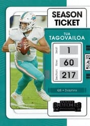 2021 Panini Contenders Base Set Tua Tagovailoa #60 card