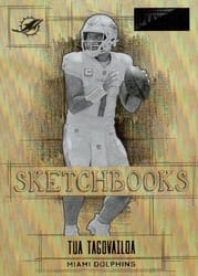 2022 Panini Playbook Sketchbooks Tua Tagovailoa #7 card