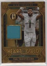 2023 Panini Gold Standard Heart of Gold Threads Tua Tagovailoa #8 card