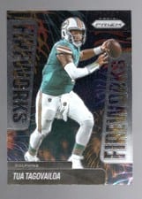 2025 Panini Prizm Fireworks Tua Tagovailoa #9 card