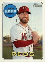 2018 Topps Heritage Base Set Tucker Barnhart #694 card