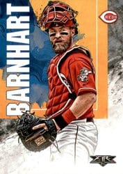 2019 Topps Fire Base Set Tucker Barnhart #121 card