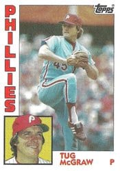 1984 Topps Base Set Tug McGraw #728 card