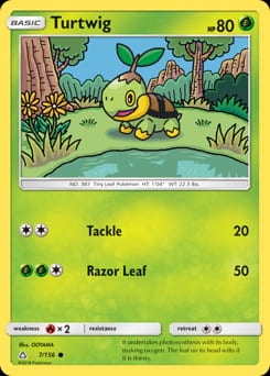 Ultra Prism Turtwig #7 card