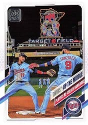 2021 Topps Base Set Twins Up The Middle (Marwin Gonzalez / Jorge Polanco) #553 card