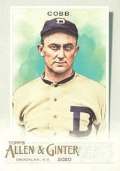 2020 Topps Allen & Ginter Base Set Ty Cobb #74 card