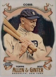 2021 Topps Allen & Ginter Chrome Base Set Ty Cobb #160 card