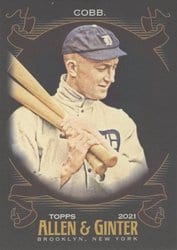 2021 Topps Allen & Ginter X Base Set Ty Cobb #160 card