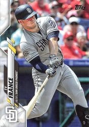 2020 Topps Update Base Set Ty France #U-242 card
