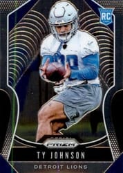 2019 Panini Prizm Base Set Ty Johnson #399 card