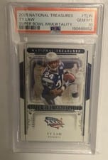 2025 Panini National Treasures Super Bowl Immortality Ty Law #14 card