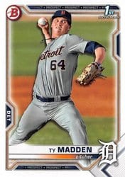 2021 Bowman Draft Base Set Ty Madden #BD-152 card