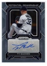 2023 Panini Prizm Potential Penmanship Ty Madden #PP-TM card