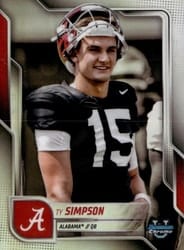 2025 Bowman University Chrome Base Image Variation Refractor Ty Simpson #SP-8 card