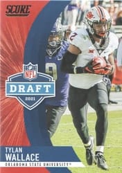 2021 Score NFL Draft Tylan Wallace #D19 card