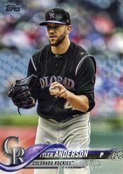 2018 Topps Base Set Tyler Anderson #668 card
