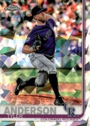 2019 Topps Chrome Sapphire Edition Base Set Tyler Anderson #2 card