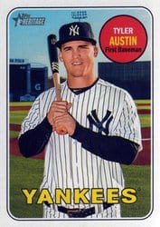 2018 Topps Heritage Base Set Tyler Austin #696 card