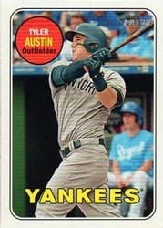 2018 Topps Heritage Base Set Tyler Austin #696b card