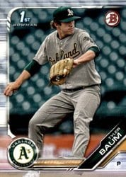 2019 Bowman Draft Base Set Tyler Baum #BD-109 card