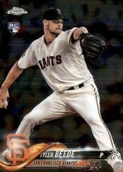 2018 Topps Chrome Update Base Set Tyler Beede #HMT4 card