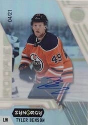 2020-21 Upper Deck Synergy Base Set Tyler Benson #123 card