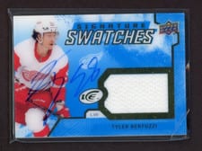 2021-22 Upper Deck Ice Signature Swatches Tyler Bertuzzi #SS-TB card