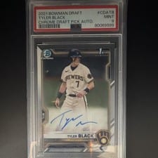 2021 Bowman Draft Chrome Draft Autographs Tyler Black #CDA-TB card