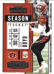 2020 Panini Contenders Base Set Tyler Boyd #86 card