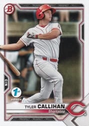 2021 Bowman 1st Edition Base Set Tyler Callihan #BP-91 card