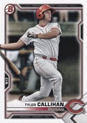 2021 Bowman Prospects Tyler Callihan #BP-91 card
