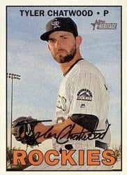 2016 Topps Heritage Base Set Tyler Chatwood #680 card