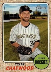 2017 Topps Heritage Base Set Tyler Chatwood #164 card