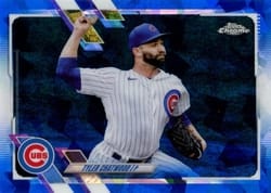 2021 Topps Chrome Sapphire Edition Base Set Tyler Chatwood #184 card