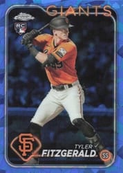 2024 Topps Chrome Sapphire Edition Base Set Tyler Fitzgerald #602 card