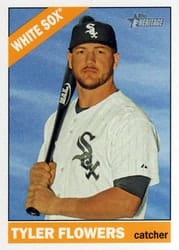 2015 Topps Heritage Base Set Tyler Flowers #664 card