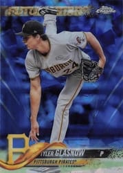 2018 Topps Chrome Sapphire Edition Base Set Tyler Glasnow #366 card