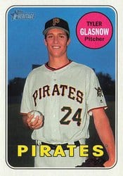 2018 Topps Heritage Base Set Tyler Glasnow #258 card