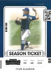 2021 Panini Contenders Base Set Tyler Glasnow #68 card
