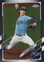 2021 Topps Chrome Base Set Tyler Glasnow #129 card