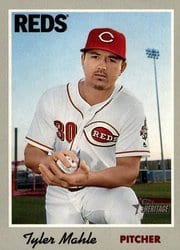 2019 Topps Heritage Base Set Tyler Mahle #73 card